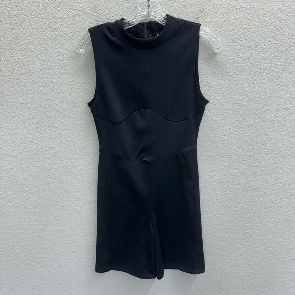 Good American One Piece Women's Size L Black Scuba Romper Swim New - Picture 1 of 4